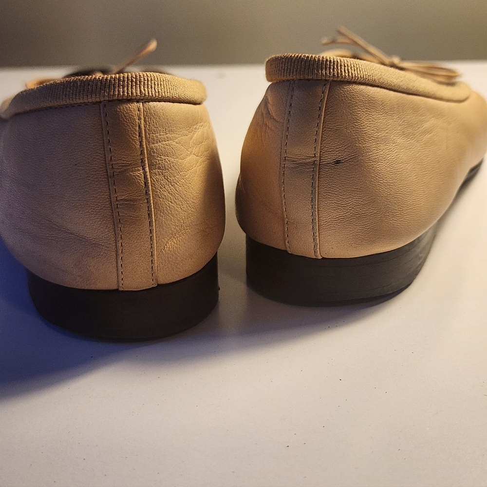 CHANEL Classic Beige Ballet Flats Black CC Cap Toe Ballerinas 36 - Picture 8 of 13